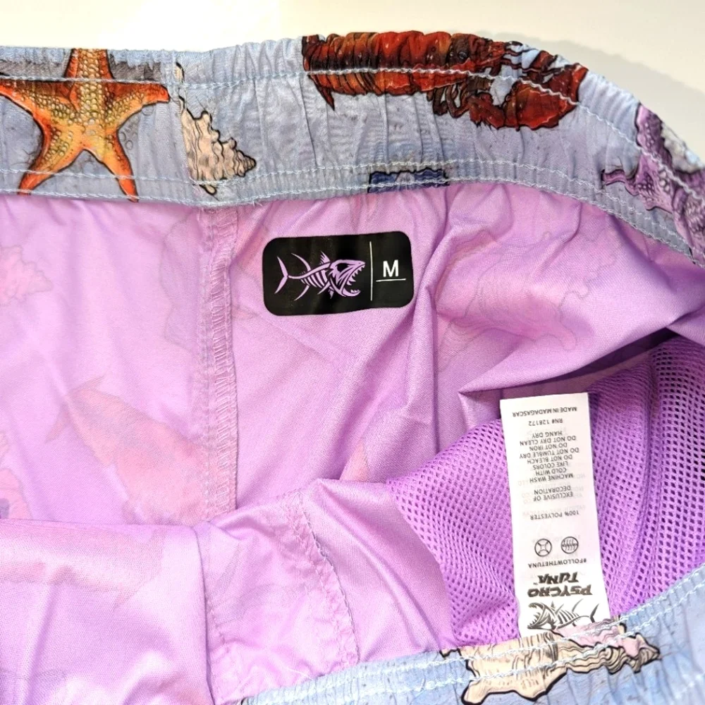 Mens M Swimsuit Psycho Tuna Board Shorts Medium Summer vacation swim tru… - Picture 10 of 10